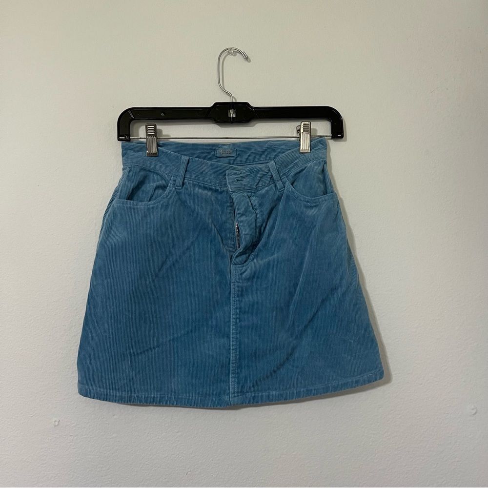 blue corduroy skirt